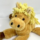Horseadoodle Golden Horse 12    Plush Yarn Mane Vintage 2002 Princess Soft Toys