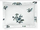 Ralph Lauren Blanc Bleu Fallon Standard Pillow Sham White Blue Floral New