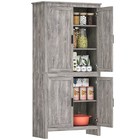 64   4-door Freestanding Kitchen Pantry Cabinet With 5-tier Shelves refurbised