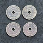 State Of Washington Tax Tokens Lot Of Four  4  Sales Tax Coin 1930-1940
