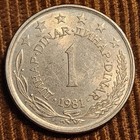 1981 Yugoslavia 1 Dinar Coin