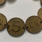 Vintage Peruvian Coin Bracelet 7 25  Brass Un Sol De Oro Vintage Unique Handmade