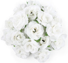 50pcs Mini White Roses Artificial Flowers Bulk  1 6  Small Silk Fake Roses Fl   