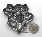  3364 Antiqued  925 Sterling Silver Plated Flower Girl Brooch