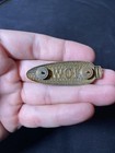 Vintage Early Iowa Corn Cob Souvenir Metal Pin Convention Name Badge