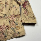 Vintage Chaps Denim Jacket Womens Large Floral Print Button Front 90s