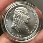 1797 1oz  999 Silver Presidential Medal - John Adams With Ogp   Coa
