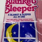 Vtg 80s Nos Childrens Blanket Sleeper Sz 4 Pink Footed Footie Pajamas
