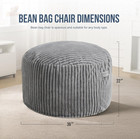 3ft Bean Bag Chairs For Adults Large Beanbag Chair With Stripe Plush Cover Big B