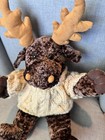 Dan Dee Collectors Choice Moose White Cable Sweater Stuffed Plush Toy