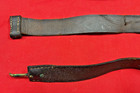 Us Leather Rifle Musket Sling Single Brass Hook Marked Scroll Meeker   Co  Ny