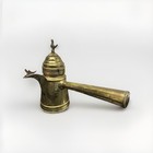 Vintage Middle Eastern Coffee tea Pot Turkish Arabic Stamped Brass Dallah