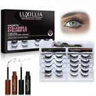 Magnetic Eyelashes With Applicator Kit - 13 Set Natural 1 Pair  pack Of 13 