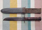 Vintage Military Knife Usn Mk2   Nord 8114 Scabbard  Us Navy  Blade Marked Japan