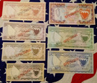 Bahrain Complete 7 Specimen Set 1964  1978  Unc 001736 Cs1 P 1-6 10 W coa