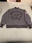 Roots Of Fight Mike Tyson Heavyweight Champion Jacket Gray Black  size Large 