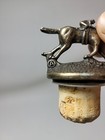 Blanton   s Bourbon Whiskey Cork Bottle Stopper W race Horse   Jockey Letter A