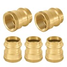  pieces  Foskan Brass Press Fittings  1 Inch Press X 1 Inch 1 press X 1 fnpt 5