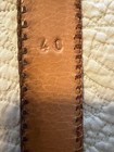 Genuine Leather Needlepoint Belt Mayan-inspired Woven Pattern Unisex Whipstitch