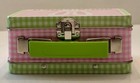 Pink   Green Gingham Bunny Rabbit Tin 4    X 5 5    Mini Lunchbox easter Candy Box