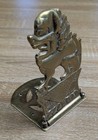 Vintage Chinese Foo Dog Solid Brass Figural Bookend