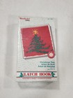 Wonderart Caron Christmas Tree Latch Hook Rug Kit Holiday Craft Sealed 12 X 12