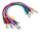 6-pack 1ft Kirlin 1 4  Mono Ts Male male Instrument Audio Patch Cable 