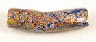Old Venetian Glass Chevron Millefiori Elbow African Trade Bead 50 Mm Long B