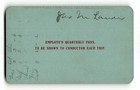1906 Philadelphia   Reading Railway Co  Railroad Quarterly Pass Heavy Card Stock