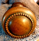 Antique Vintage Victorian Elegant Door Knobs Brass bronze  Pair  Original Patina