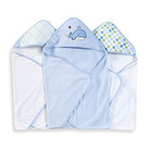 Hooded Towel Set For Newborn Boys And Girls  Soft Terry Baby Towels  Baby Bath E