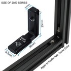 Blccloy 20pcs 2020 Aluminum Extrusion Black Corner Bracket T Slot Inside L Sh   