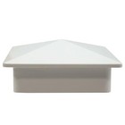 4  X 4  Sq Flat External Vinyl Post Cap  white 