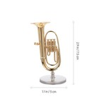 Miniature Doll Baritone Horn Copper Baritone Model Figurines Ornament  Musica   