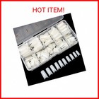 Krofaue 500pcs Half Cover False Nails Tips - Acrylic Nail Tips 10 Sizes Lady Fre