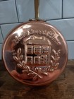 Vintage Copper Pan Wall Decor Home Sweet Home Hanging Brass Handle Cottagecore 