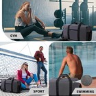 Gray Large Gym Duffel Travel Bag Waterproof Sports Duffle Workout Bag  Brand New