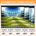 150  Projector Screen Motorized 16 9  4k Hd Pull Down 150 Inch 16 9