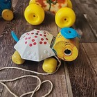 Vintage Fisher Price Prancy Pony  Tiny Tim   Pinky Pig Pull Behind Toys Wooden