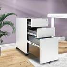 Taus 3-drawer File Cabinet  Lockable Mobile Filing Cabinet  White black