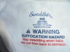 Swaddle Me White W  Gray Elephants Zipper Sleepsack Size Newborn