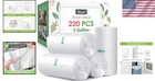 220 Count Clear Garbage Bags - Heavy Duty 5 Gallon Bin Liners For All Uses