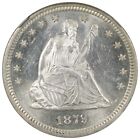 1879 Seated Quarter Ngc Ms62 Flashy Mostly White Coin 13 600 Minted