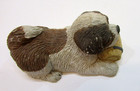 Vintage 1994 Sandcast 3  Saint Bernard Pup Puppy Dog W Keg Figurine Sandra Brue