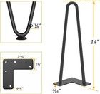 Iron Hairpin Table Legs 14 Inch  3 8  Solid Metal Steel Firm Welding Home Diy F
