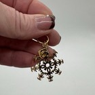 Chanel Christmas Vip Gift  Gold Snowflake Logo Charm Pendant New