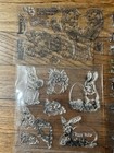 Stampendous Acrylic Unmounted Clear Stamp Lot Animals Easter Birthday Sentiments