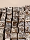 Lot Of 100 John Hix Copper On Wood Letterpress Printing Blocks Comic Old Vintage