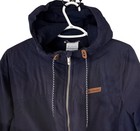Columbia Chatfield Hill Sherpa Parka Jacket Women M Blue Hoodie Full Zip Belted