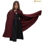 Medieval Hooded Cape For Kids Cosplay Cloak Cotton Canvas Larp Child Costumes